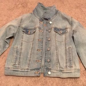old navy girls light wash denim jacket